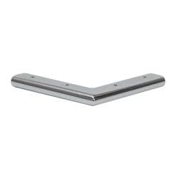 Stalen meubelpoot chroom hoek 18 bij 18 cm en hoogte 2 cm  (2 x 4 cm)