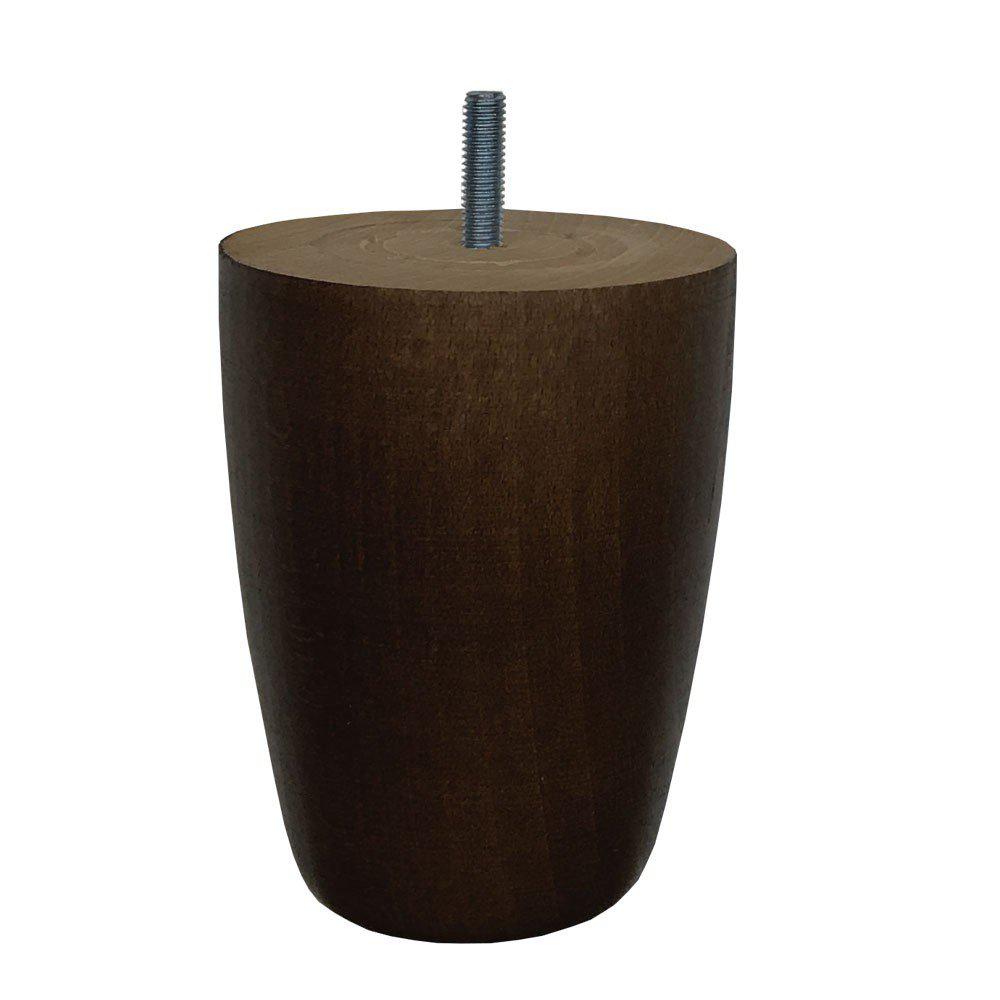 Bruine houten ronde meubelpoot 12 cm (M8)