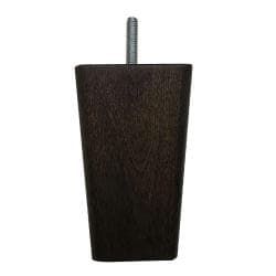 Meubelpoot bruin taps 7 bij 7 cm en hoogte 10 cm  van massief hout (M8)