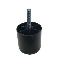 Meubelpoot zwart rond Ø 5 cm en hoogte 5 cm  van kunststof (M8)