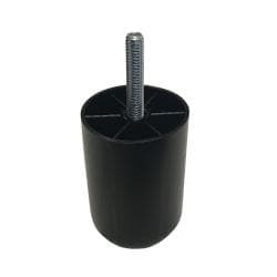 Meubelpoot zwart rond Ø 5 cm en hoogte 6 cm  van kunststof (M8)