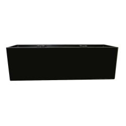 Rechthoekige zwarte kunststof meubelpoot 4,5 cm