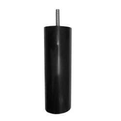 Meubelpoot zwart rond Ø 5 cm en hoogte 15 cm  van kunststof (M8)
