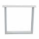 Stalen U tafelpoot wit 70 bij 10 cm en hoogte 72 cm  (4 x 10 cm)