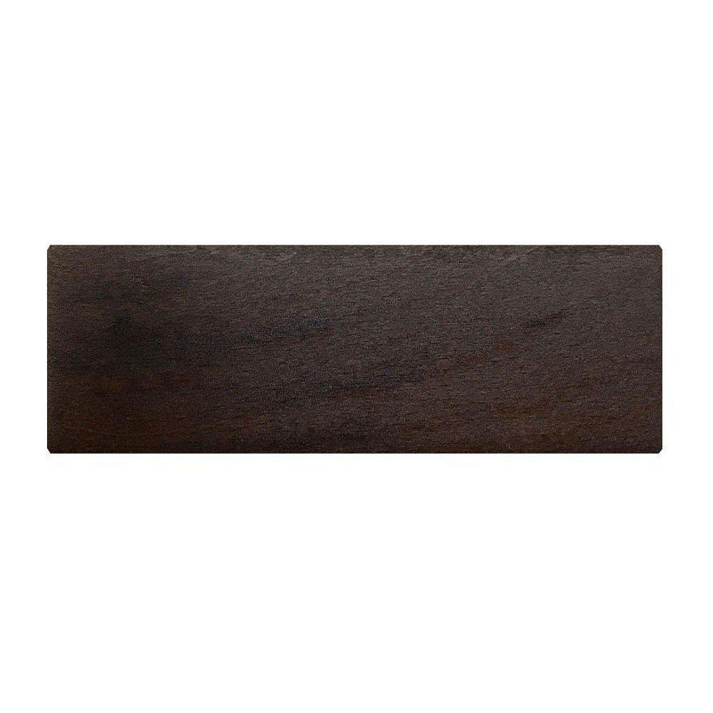 Rechthoekige donkerbruine houten meubelpoot 6 cm