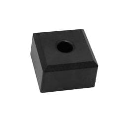 Meubelpoot zwart vierkant 5 bij 5 cm en hoogte 3 cm  van kunststof
