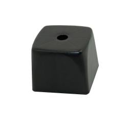 Zwarte plastic vierkanten meubelpoot 5,5 cm