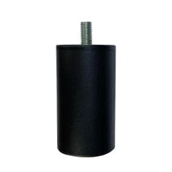 Stalen meubelpoot zwart rond ø 5 cm en hoogte 9 cm  (M10) 