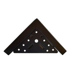 Stalen meubelpoot zwart hoek 13,5 bij 13,5 cm en hoogte 18 cm  (2 x 2 cm)