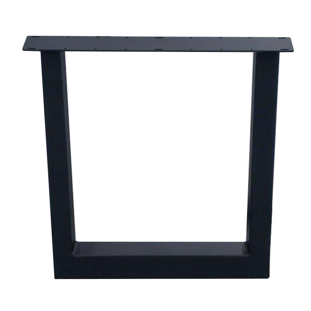 Zwarte U tafelpoot 72 cm (koker 10 x 10)