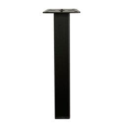 Stalen meubelpoot zwart vierkant 2,5 bij 2,5 cm en hoogte 20 cm  (2,5 x 2,5 cm)