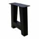 Set stalen A bankpoten 38 bij 8 cm en hoogte 43 cm zwart (8 x 8 cm) - 2 stuks