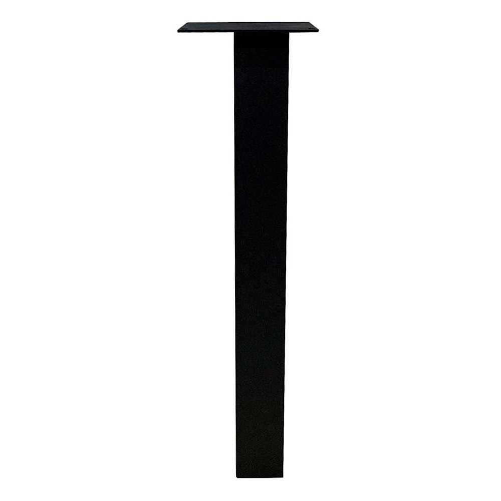 Set 4 zwarte rechte tafelpoten 72 cm (koker 8 x 8 cm)
