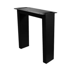 Set zwarte trapezium tafelpoten 40 cm (koker 10 x 4)