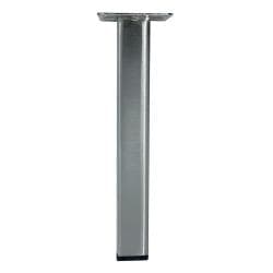 Stalen meubelpoot rvs look vierkant 2,5 bij 2,5 cm en hoogte 20 cm  (2,5 x 2,5 cm)