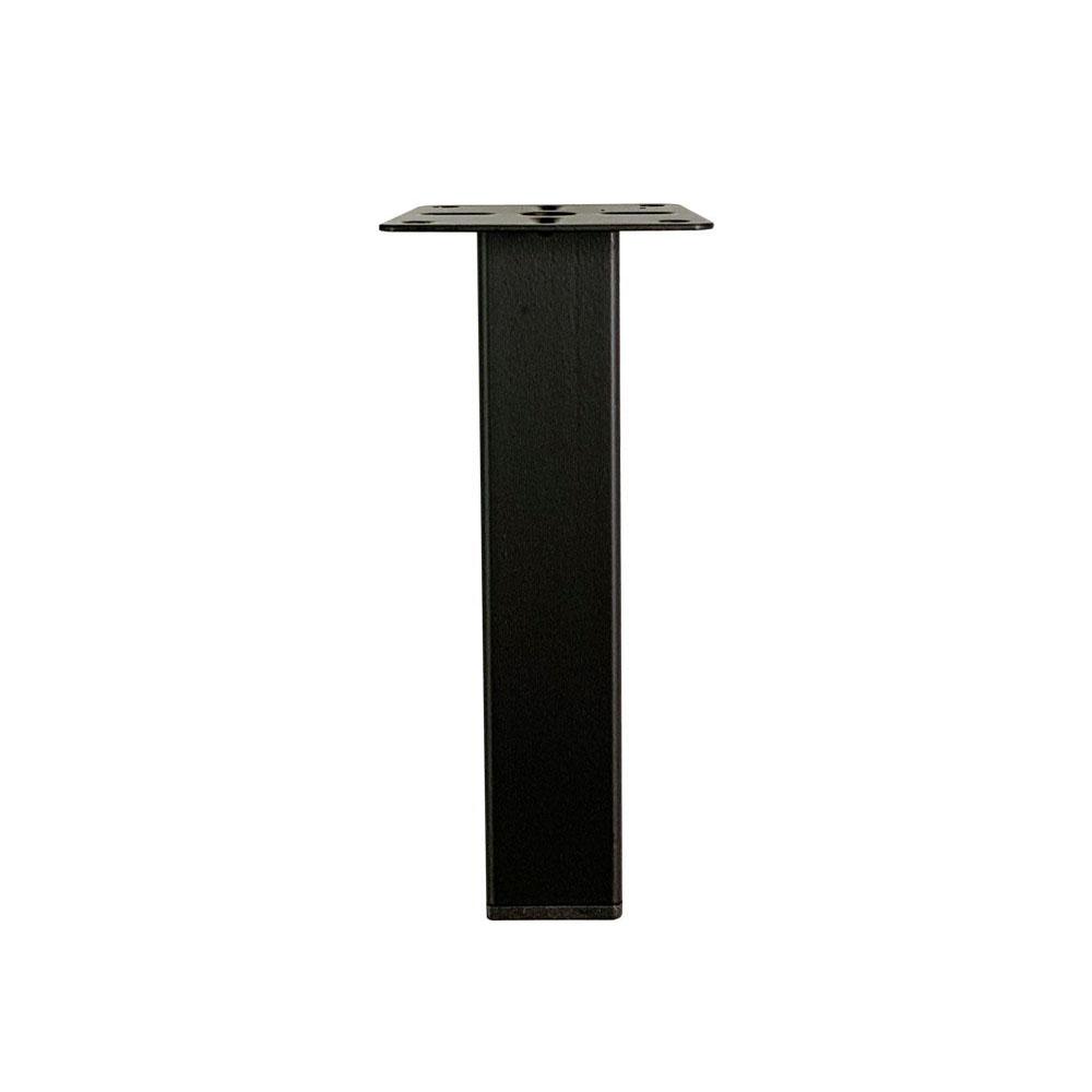 Zwarte vierkanten meubelpoot 15 cm