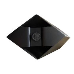 Zwarte stalen X-diamant tafelpoot 72 cm (koker 10 x 10)