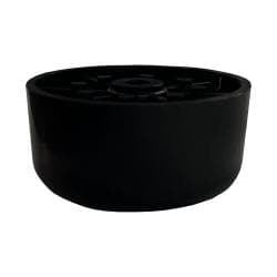 Meubelpoot zwart rond Ø 5 cm en hoogte 2,5 cm  van kunststof