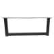 Stalen U kastpoot zwart 38 bij 2 cm en hoogte 15 cm  (2 x 2 cm)