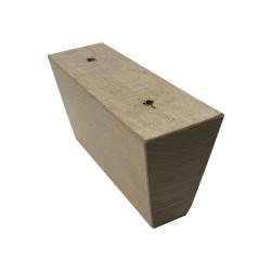 Kleine rechthoekige tapse onbehandelde houten meubelpoot 6 cm