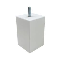 Houten witte vierkanten meubelpoot 10 cm (M8)