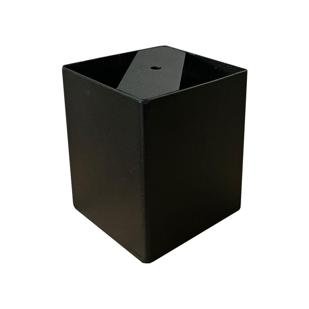 Zwarte vierkanten stalen meubelpoot hoogte 13 cm
