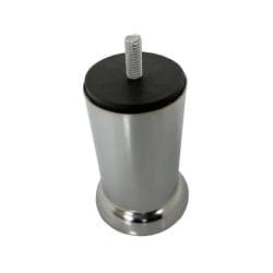 Stalen budget meubelpoot chroom rond ø 4 cm en hoogte 10 cm  (M8)