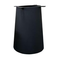 Stalen kegel salononderstel zwart conisch 30 bij 30 cm en hoogte 37 cm 