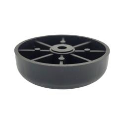 Meubelpoot zwart rond Ø 5 cm en hoogte 1,5 cm  van kunststof