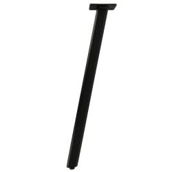 Stalen schuine meubelpoot zwart ovaal 3 cm bij 1,5 cm en hoogte 43 cm