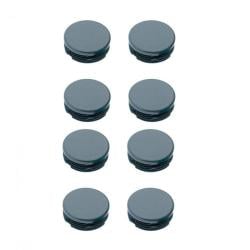 Inslagdop/meubeldop zwart rond Ø 3 cm en hoogte 0,4 cm van kunststof - 8 stuks Inslagdop/meubeldop zwart rond Ø 3 cm en hoogte 0,4 cm van kunststof - 8 stuks