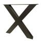 Premium stalen X tafelpoot 76 bij 10 cm en hoogte 72 cm anodic brown (10 x 10 cm)