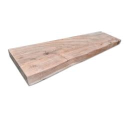 Wandplank acacia 100 bij 30 cm van 4 cm dik massief acacia hardhout met boomstamrand