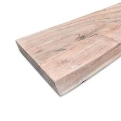 Wandplank acacia 100 bij 30 cm van 4 cm dik massief acacia hardhout met boomstamrand